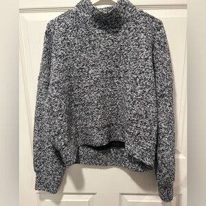 Aerie Offline Black and White Cowl Neck Sweater
